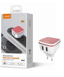 “LDNIO” A2405Q Dual USB Port Original Red home charger .